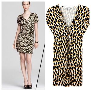 Diane Von Furstenberg Natalie Animal Print Silk Dress